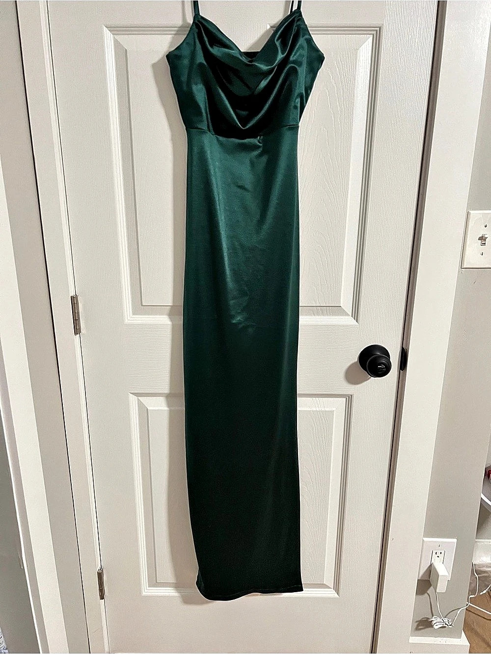 Green Cowl Neck Maxi Dress Like New